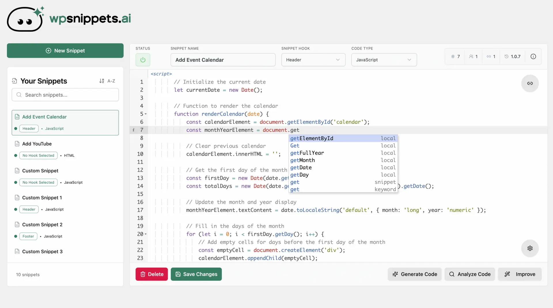 Editor Tools - Code Auto Completion
